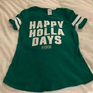 “PINK” short sleeve holiday tee